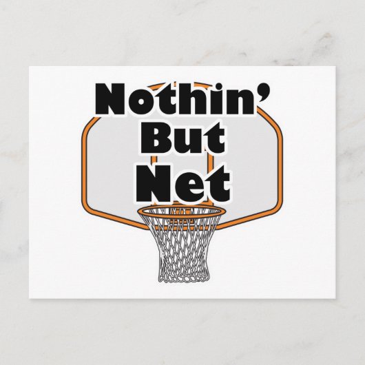 nothin maar net basketbal ring briefkaart (Voorkant)