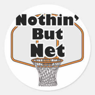 nothin maar net basketbal ring ronde sticker