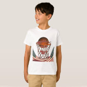 Nothin' maar net Basketball in Hoop T-shirt (Voorkant volledig)