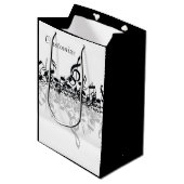 Nothin' maar Treble Black Muzieknoten Gift Bag Medium Cadeauzakje (Voorkant Gekanteld)