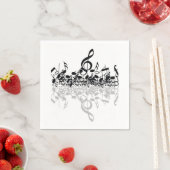 Nothin' maar Treble Muzieknoten Paper Napkins Servet (Insitu)