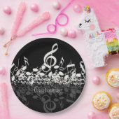 Nothin', maar Treble Muzieknoten Papieren Bordje (Feest)