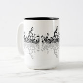 Nothin' maar Treble Muzieknoten White Mok (Voorkant links)