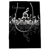 Nothin, maar Treble White Muzieknoten Gift Bag Medium Cadeauzakje (Voorkant)