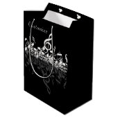 Nothin, maar Treble White Muzieknoten Gift Bag Medium Cadeauzakje (Achterkant Gekanteld)