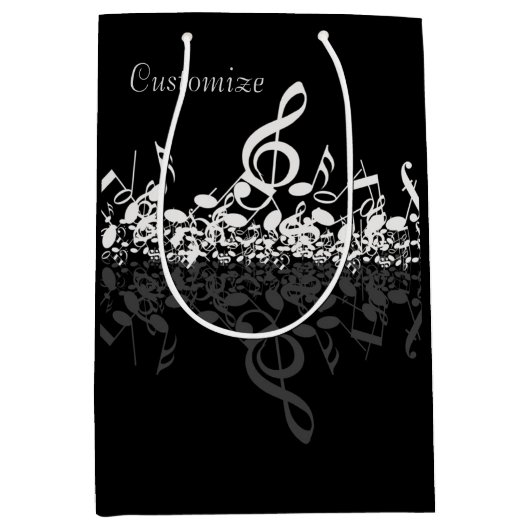 Nothin' maar Treble White Muzieknoten Medium Cadeauzakje (Voorkant)