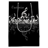 Nothin' maar Treble White Muzieknoten Medium Cadeauzakje (Achterkant)