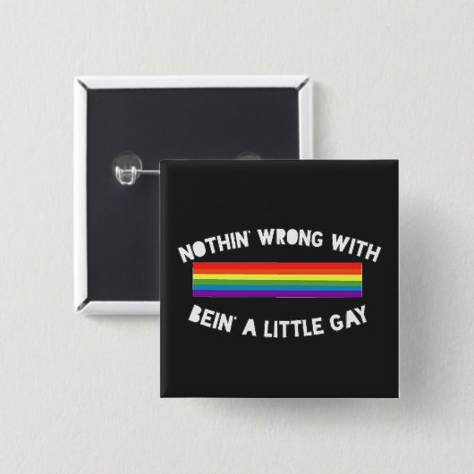 Nothin' Wrong Pin Vierkante Button 5,1 Cm (Voorkant /achterkant)