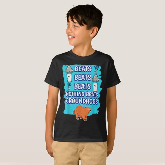 Nothing Beats Groundhogs Rock Paper Scissors Game  T-shirt (Voorkant volledig)