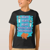 Nothing Beats Groundhogs Rock Paper Scissors Game  T-shirt (Voorkant)