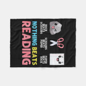 Nothing Beats Reading Funny Rock Paper Scissors  Fleece Deken (Voorkant (Horizontaal))