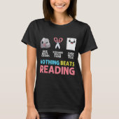 Nothing Beats Reading Funny Rock Paper Scissors  T-shirt (Voorkant)