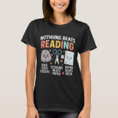 Nothing Beats Reading Rock Paper Scissors Funny Bo T-shirt (Voorkant)