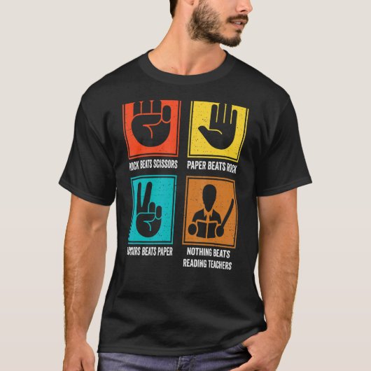 Nothing Beats Reading Teachers Reading Tutor Instr T-shirt (Voorkant)