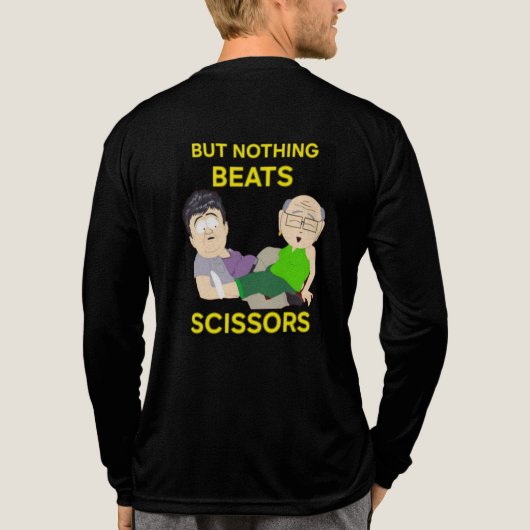 Nothing Beats Scissors  Tri-Blend Shirt (Achterkant volledig)