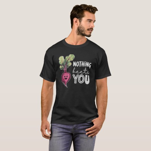 Nothing Beets You Funny Beetroot Pun Vegetable T-shirt (Voorkant volledig)