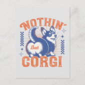  'Nothing But Corgi' typografie en Graphic Briefkaart (Voorkant)