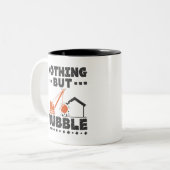 Nothing But Rubble Demolition Demo Contractor Tweekleurige Koffiemok (Voorkant links)