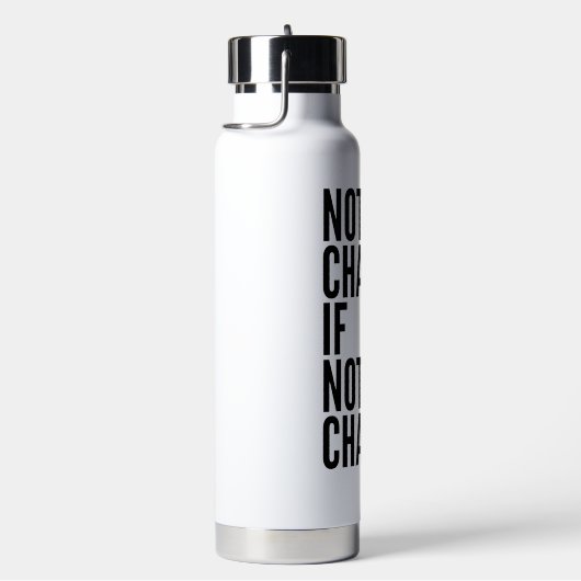 'Nothing Changes If Nothing Changes' Motivational  Waterfles (Rechts)