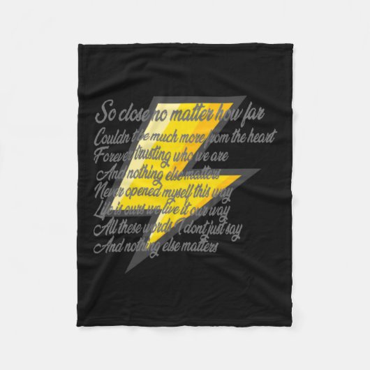 Nothing Else S (songtekst) Sticker Fleece Deken (Voorkant)