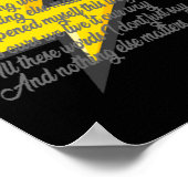 Nothing Else S (songtekst) Sticker Poster (Hoek)