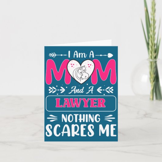 Nothing Es Me Funny Lawyer Mom Quote  Kaart (Voorkant)