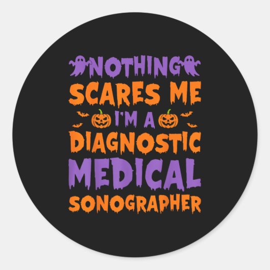 Nothing Es Me I'm A Diagnostic Medical Sonographer Ronde Sticker (Voorkant)