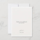 Nothing Fancy Just Love Beige Elegant Wedding Bedankkaart (Achterkant)