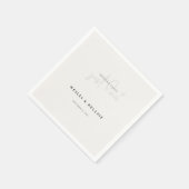 Nothing Fancy Just Love Beige Elegant Wedding Servet (Hoek)