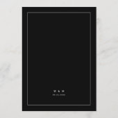 Nothing Fancy Just Love Black Minimalist Wedding Kaart (Achterkant)