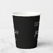 Nothing Fancy Just Love Black Wedding   Papieren Bekers (Links)