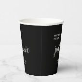 Nothing Fancy Just Love Black Wedding   Papieren Bekers (Rechts)