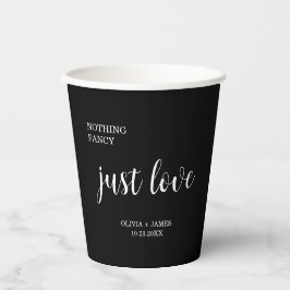 Nothing Fancy Just Love Black Wedding Papieren Bekers
