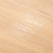 Nothing Fancy Just Love Casual Wedding Acryl Uitnodigingen (Laagn)