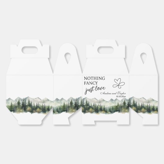 Nothing Fancy Just Love Elegant Wedding Bedankdoosjes (Ongevouwen)