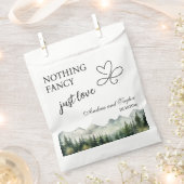 Nothing Fancy Just Love Elegant Wedding Bedankzakje (Geknipt)