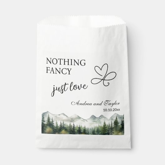 Nothing Fancy Just Love Elegant Wedding Bedankzakje (Voorkant)