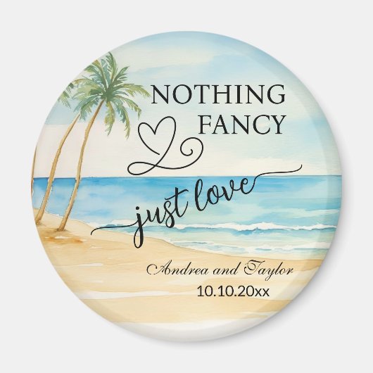 Nothing Fancy Just Love Elegant Wedding favor Magneet (Voorkant)