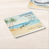 Nothing Fancy Just Love Elegant Wedding Kartonnen Onderzetters (Schuin)