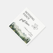 Nothing Fancy Just Love Elegant Wedding Servet (Hoek)