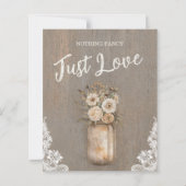 Nothing Fancy Just Love Floral Mason Jar Wedding (Achterkant)