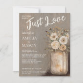 Nothing Fancy Just Love Floral Mason Jar Wedding (Voorkant)