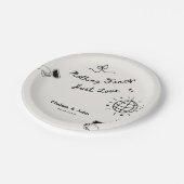 Nothing Fancy Just Love French Handwritten Wedding Papieren Bordje (Gekanteld)