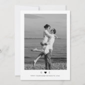 Nothing Fancy Just Love Luxe Script Photo Wedding Kaart (Achterkant)
