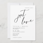 Nothing Fancy Just Love Minimalist Elegant wedding Kaart (Voorkant)
