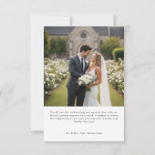 Nothing Fancy Just Love Minimalist Photo Wedding Bedankkaart (Achterkant)