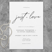 Nothing Fancy Just Love Minimalist Wedding Kaart