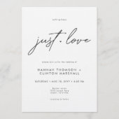 Nothing Fancy Just Love Minimalist Wedding Kaart (Voorkant)