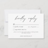 Nothing Fancy Just Love Minimalist Wedding QR Code RSVP Kaartje (Voorkant)