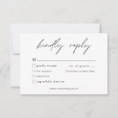 Nothing Fancy Just Love Minimalist Wedding  RSVP Kaartje (Voorkant)